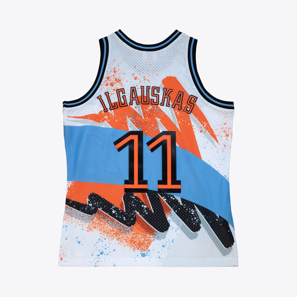 Men's Cleveland Cavaliers Zydrunas Ilgauskas 1997 Hyper Hoops Swingman NBA Basketball Jersey - White - view 4