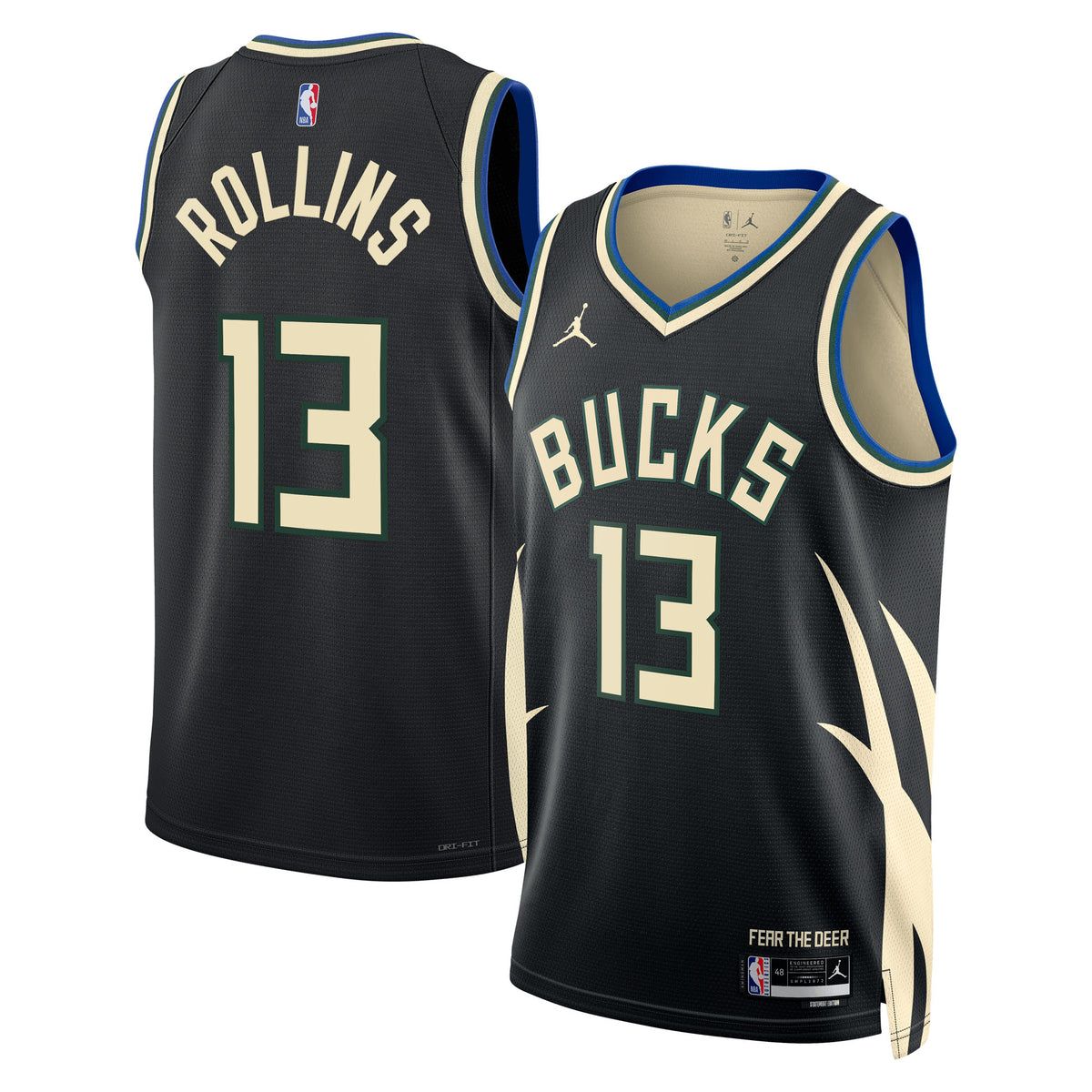 Unisex Ryan Rollins Milwaukee Bucks Statement Edition Swingman NBA Basketball Jersey - Hunter Green - view 1