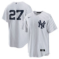 Men's New York Yankees Giancarlo Stanton White Home Replica MLB Baseball Jersey - view 1