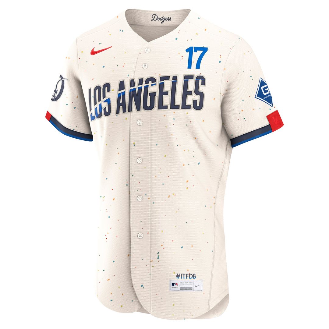 Men's Los Angeles Dodgers Shohei Ohtani Cream City Connect Sponsor Patch MLB Baseball Jersey - view 2