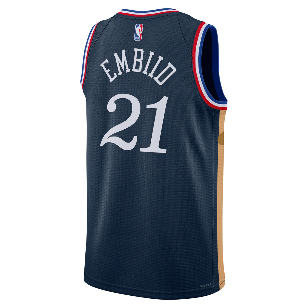 Unisex Joel Embiid Philadelphia 76ers 2025/26 City Edition Swingman NBA Basketball Jersey - Navy - view 4