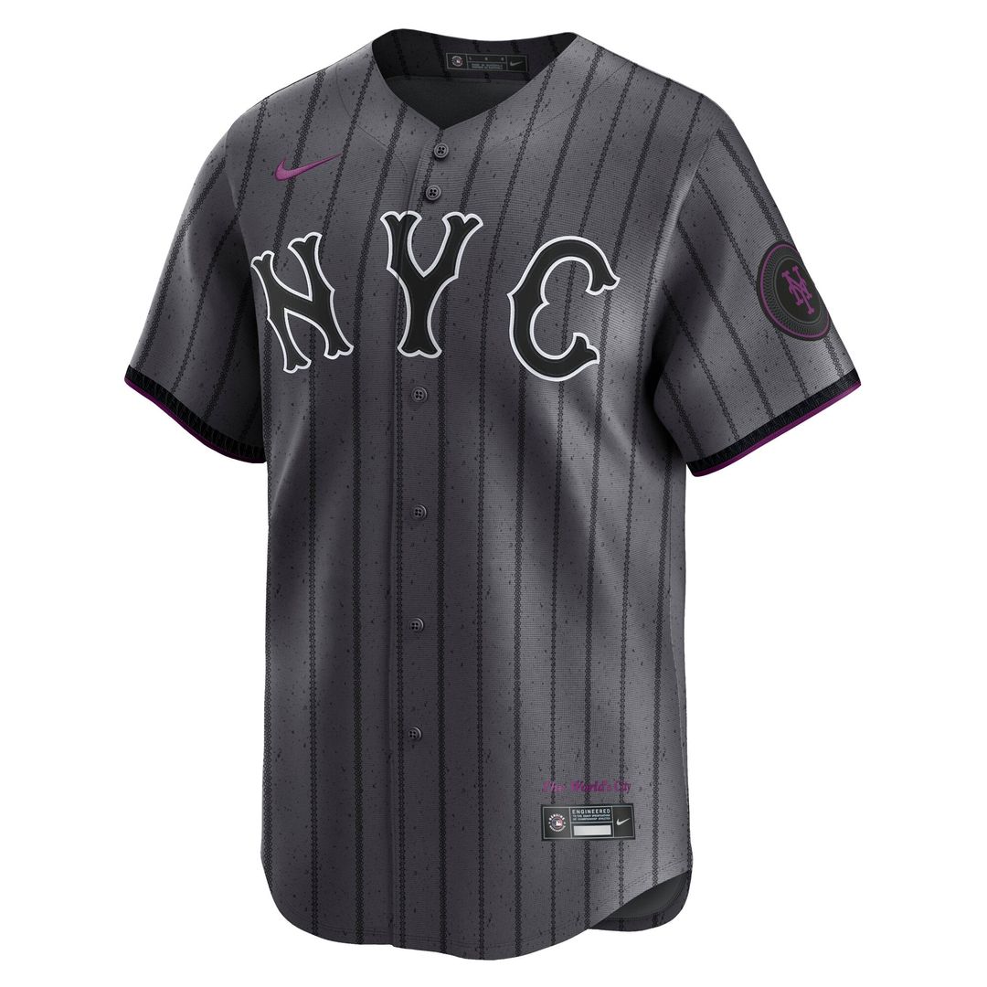 Men's New York Mets Francisco Lindor Gray City Connect Limited MLB Baseball Jersey - view 2