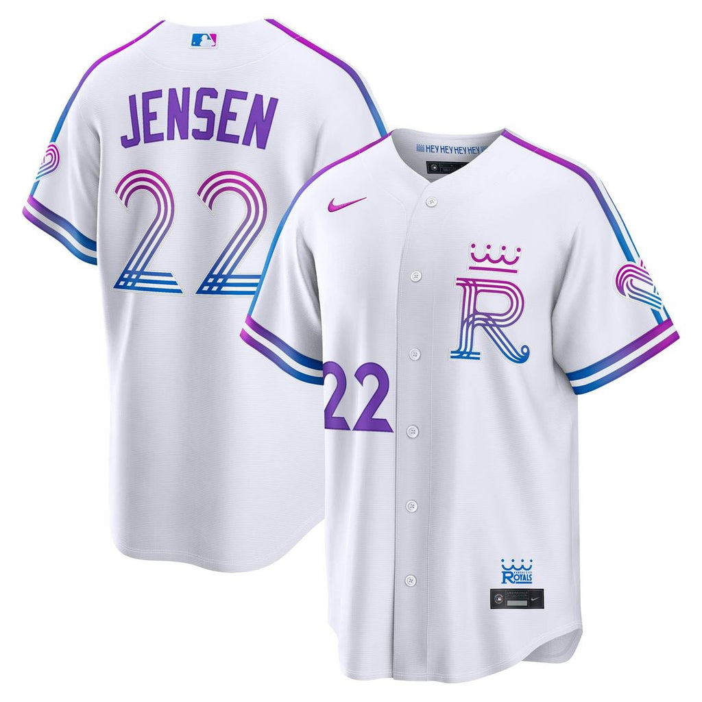 Men's Kansas City Royals Carter Jensen White 2026 City Connect Stadium MLB Baseball Jersey - view 1