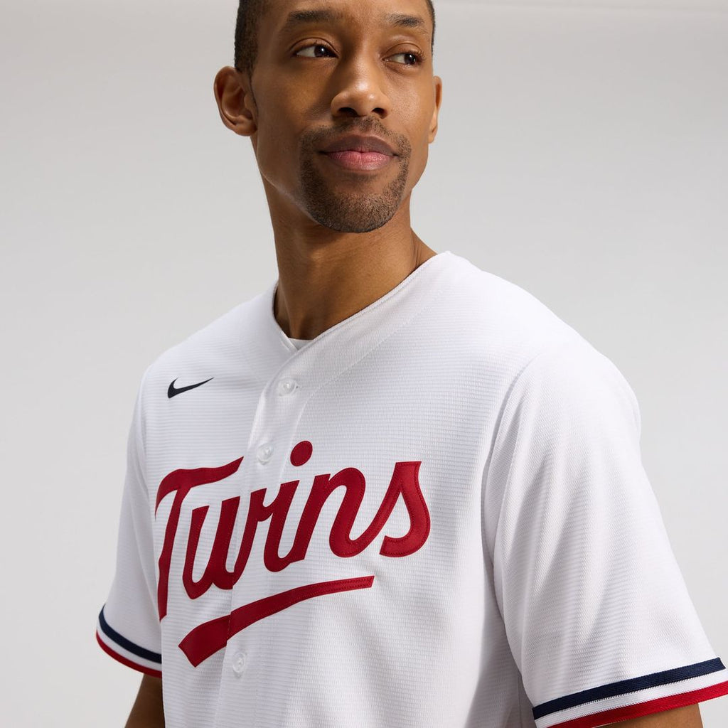 Men's Minnesota Twins White Home Replica MLB Baseball Jersey - view 18