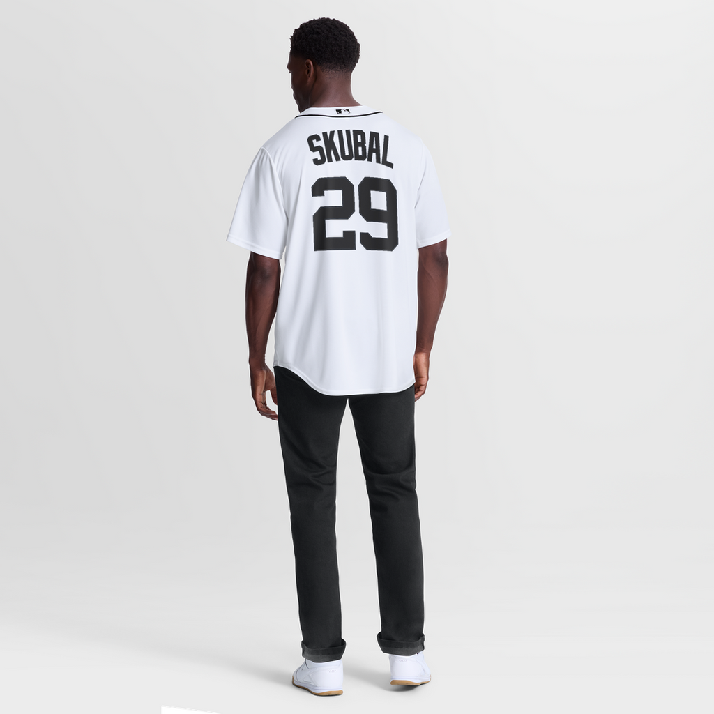 Men's Detroit Tigers Tarik Skubal White Home Replica MLB Baseball Jersey - view 5