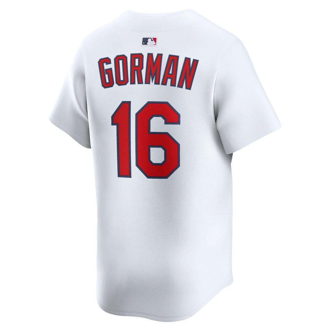 Men's St. Louis Cardinals Nolan Gorman White Home Limited MLB Baseball Jersey - view 3