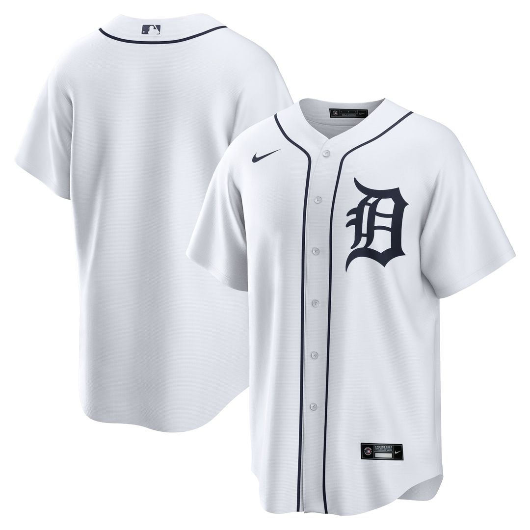 Men's Detroit Tigers White Home Replica MLB Baseball Jersey - view 1