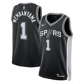 Unisex Victor Wembanyama San Antonio Spurs Icon Edition Swingman NBA Basketball Jersey - Black - view 1