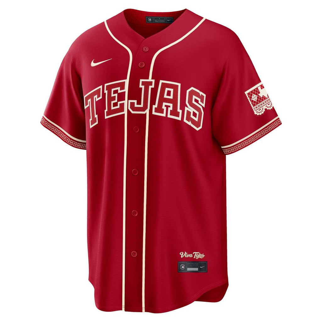 Men's Texas Rangers Brandon Nimmo Red 2026 City Connect Stadium MLB Baseball Jersey - view 2