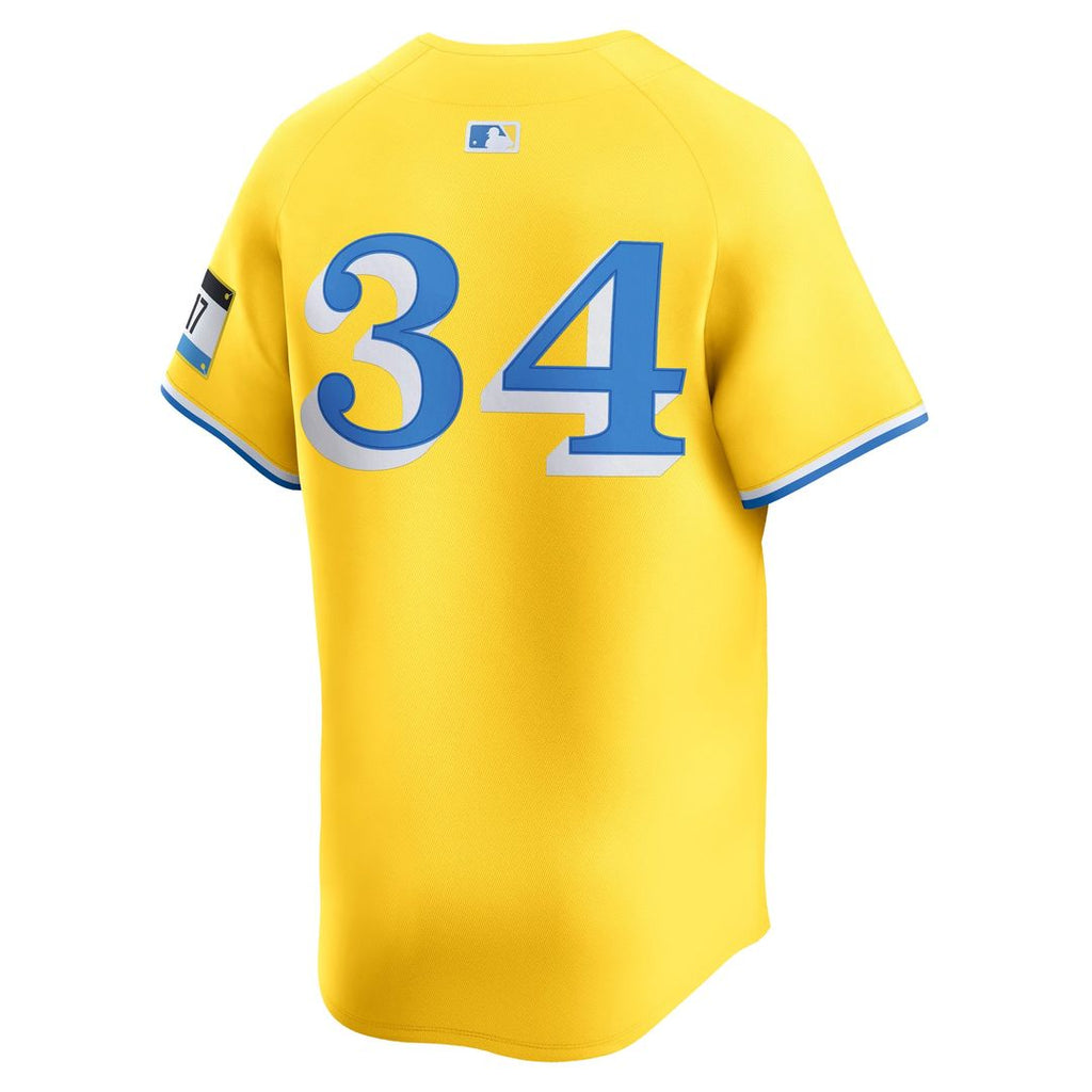 Men's Boston Red Sox David Ortiz Yellow Alternate 3 Limited MLB Baseball Jersey - view 3