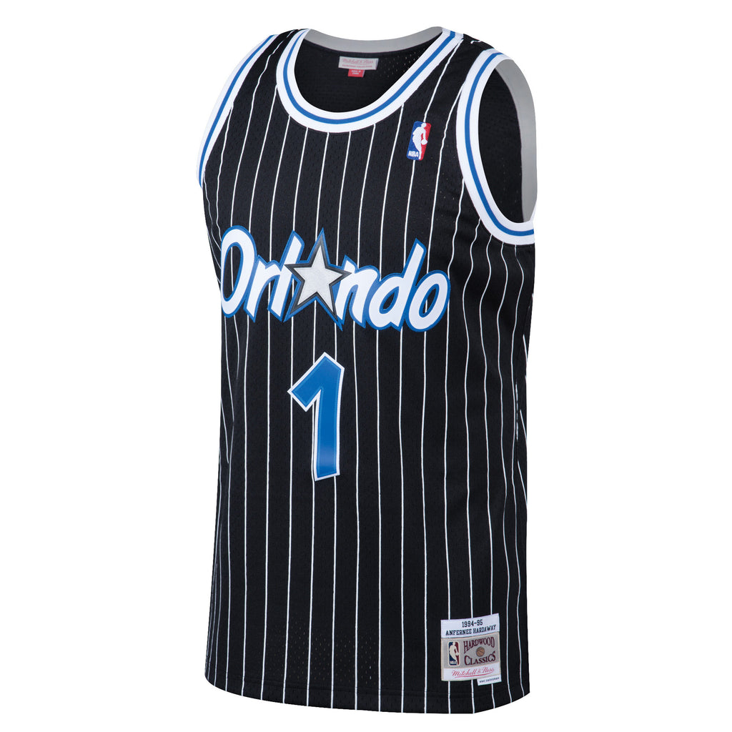 Men's Penny Hardaway Black Orlando Magic 1994-95 Hardwood Classics Swingman NBA Basketball Jersey - view 3