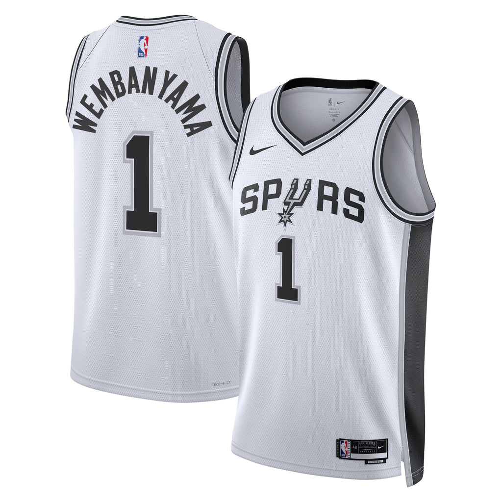 Unisex Victor Wembanyama San Antonio Spurs Association Edition Swingman NBA Basketball Jersey - White - view 1