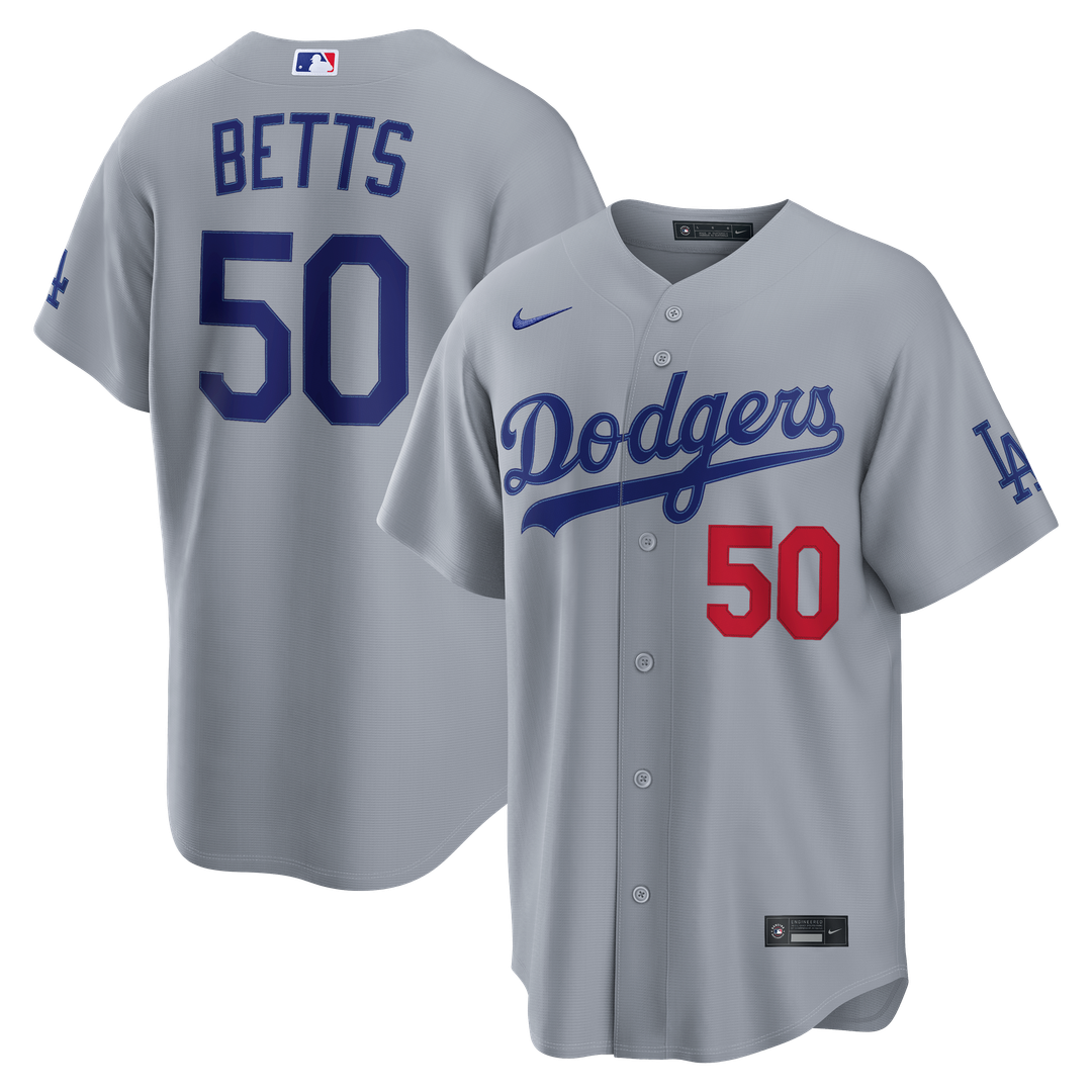 Men's Los Angeles Dodgers Mookie Betts White Home Stadium MLB Baseball Jersey - view 7