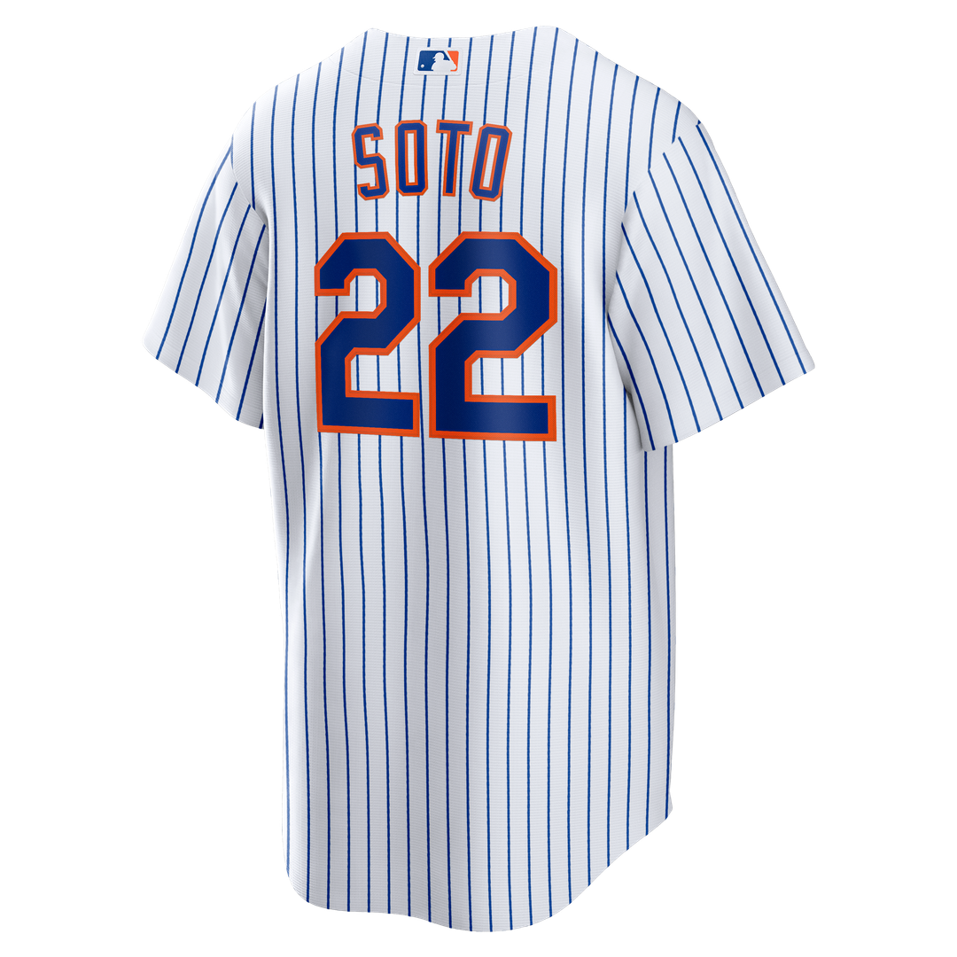 Men's New York Mets White Home Replica MLB Baseball Jersey - view 7