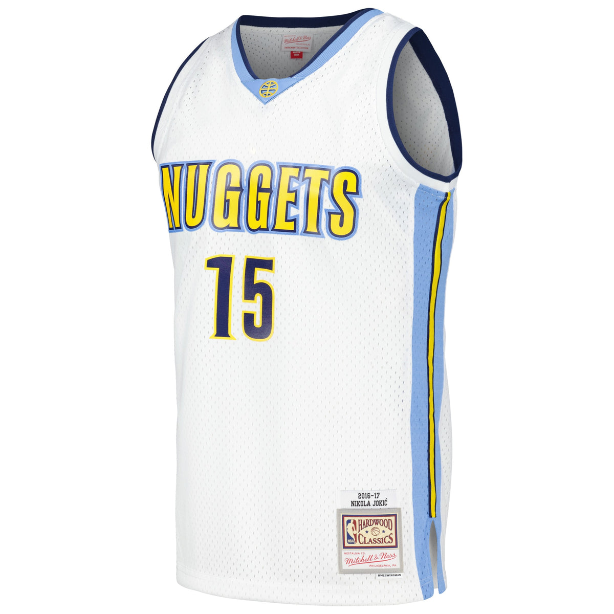 Men's Nikola Jokic White Denver Nuggets 2016/17 Throwback Swingman NBA Basketball Jersey - view 3