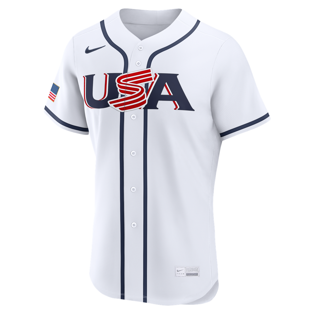 Men's USA Baseball Cal Raleigh White 2026 World Baseball Classic Home MLB Baseball Jersey - view 2