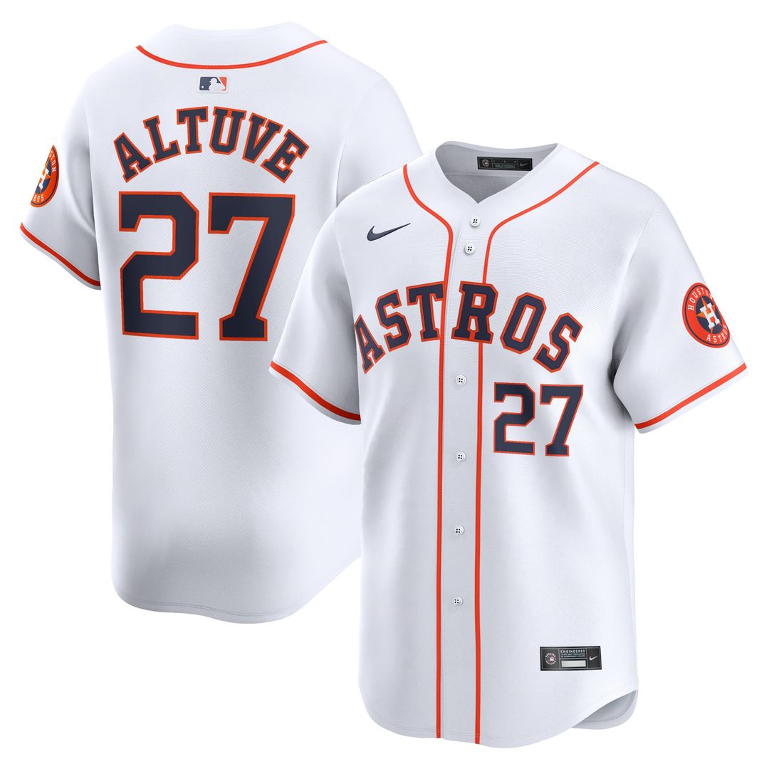 Men's Houston Astros Jose Altuve White Home Limited MLB Baseball Jersey - view 1