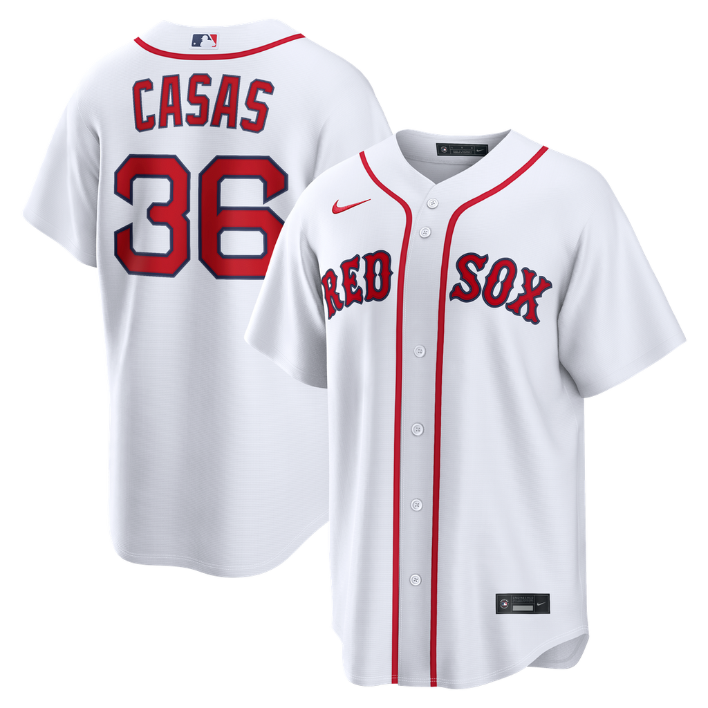 Men's Boston Red Sox Triston Casas White Home Replica MLB Baseball Jersey - view 1