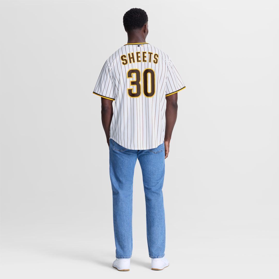 Men's San Diego Padres Gavin Sheets White Home Replica MLB Baseball Jersey - view 5