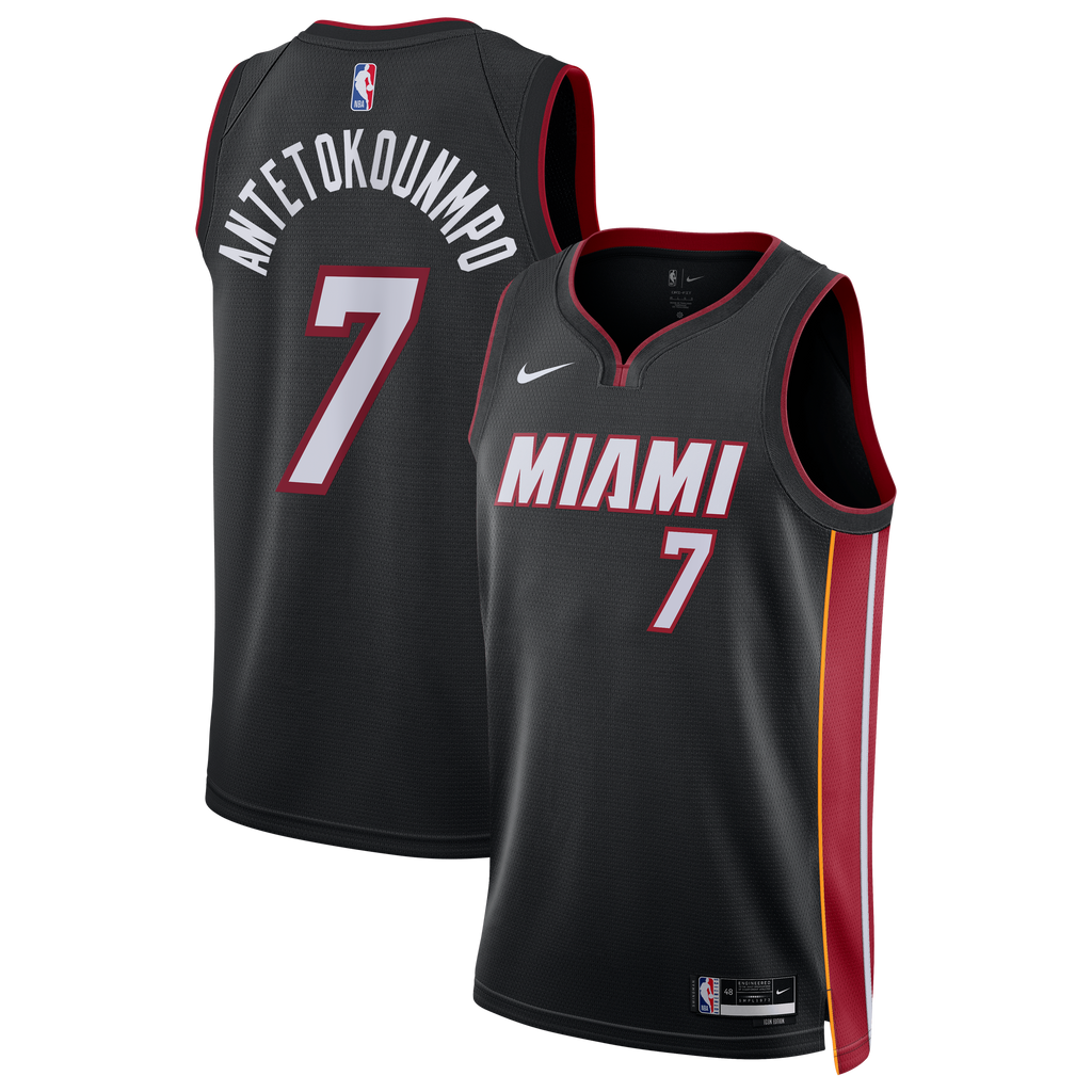 Unisex Giannis Antetokounmpo Miami Heat Icon Edition Swingman NBA Basketball Jersey - Black - view 1