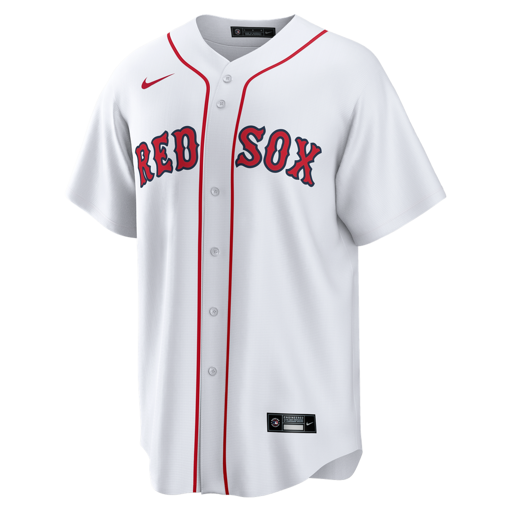 Men's Boston Red Sox White Home Big & Tall Replica MLB Baseball Jersey - view 2
