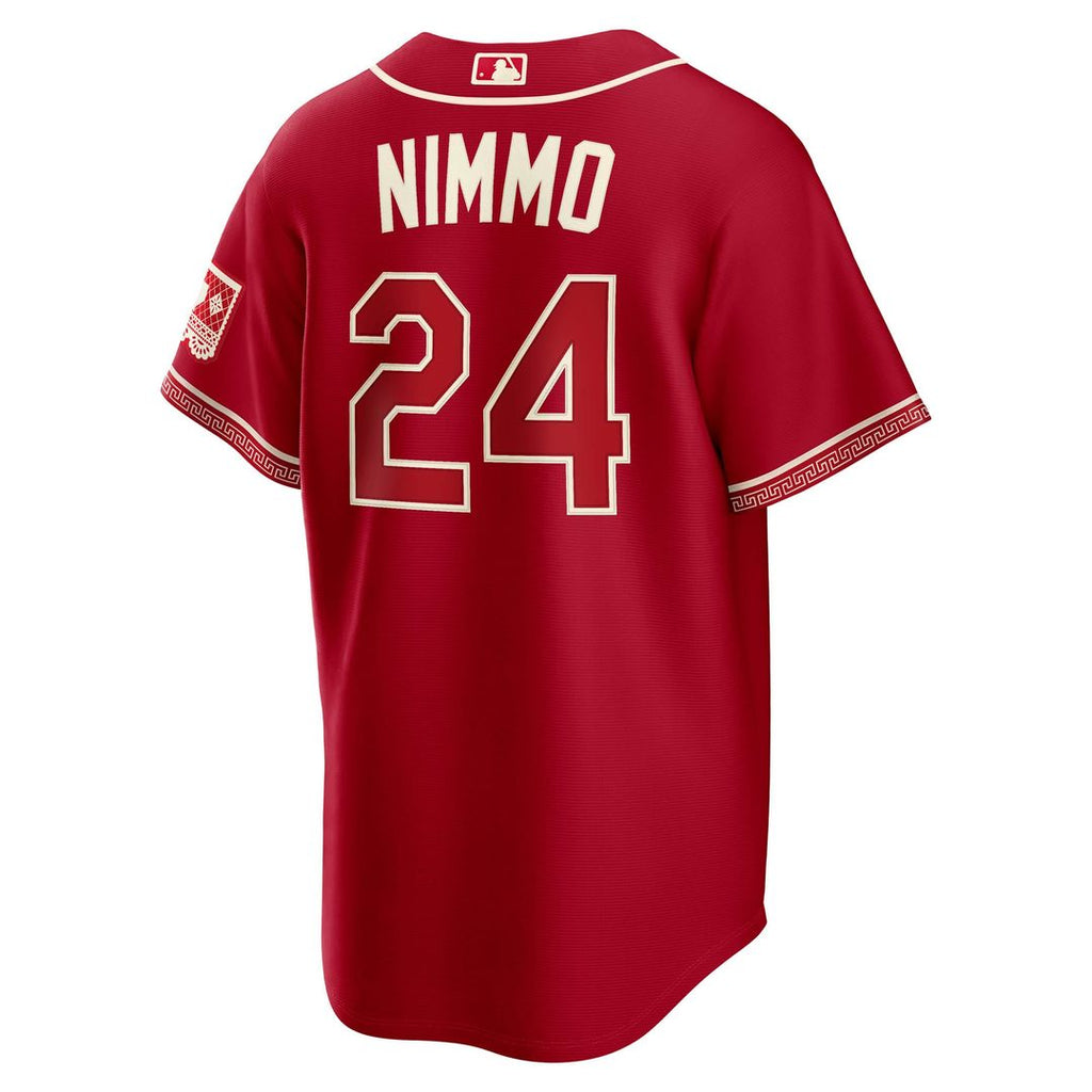 Men's Texas Rangers Brandon Nimmo Red 2026 City Connect Stadium MLB Baseball Jersey - view 3