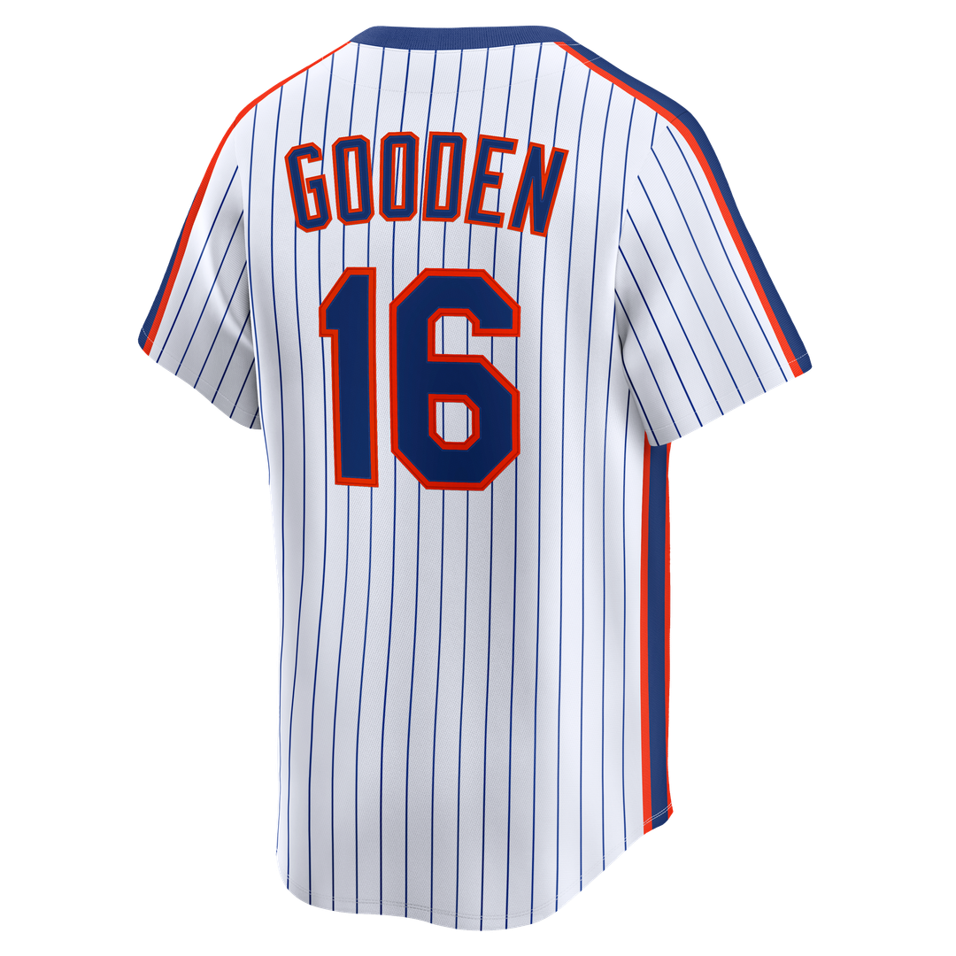 Men's New York Mets Dwight Gooden White Cooperstown Collection Limited MLB Baseball Jersey - view 3