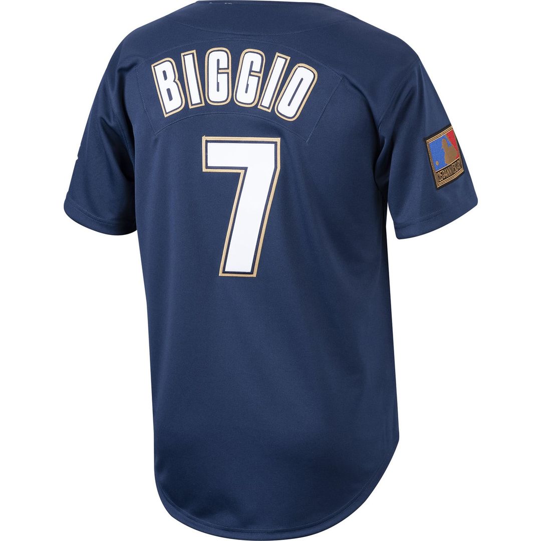 Men's Houston Astros Craig Biggio Navy Cooperstown Collection 1994 MLB Baseball Jersey - view 3