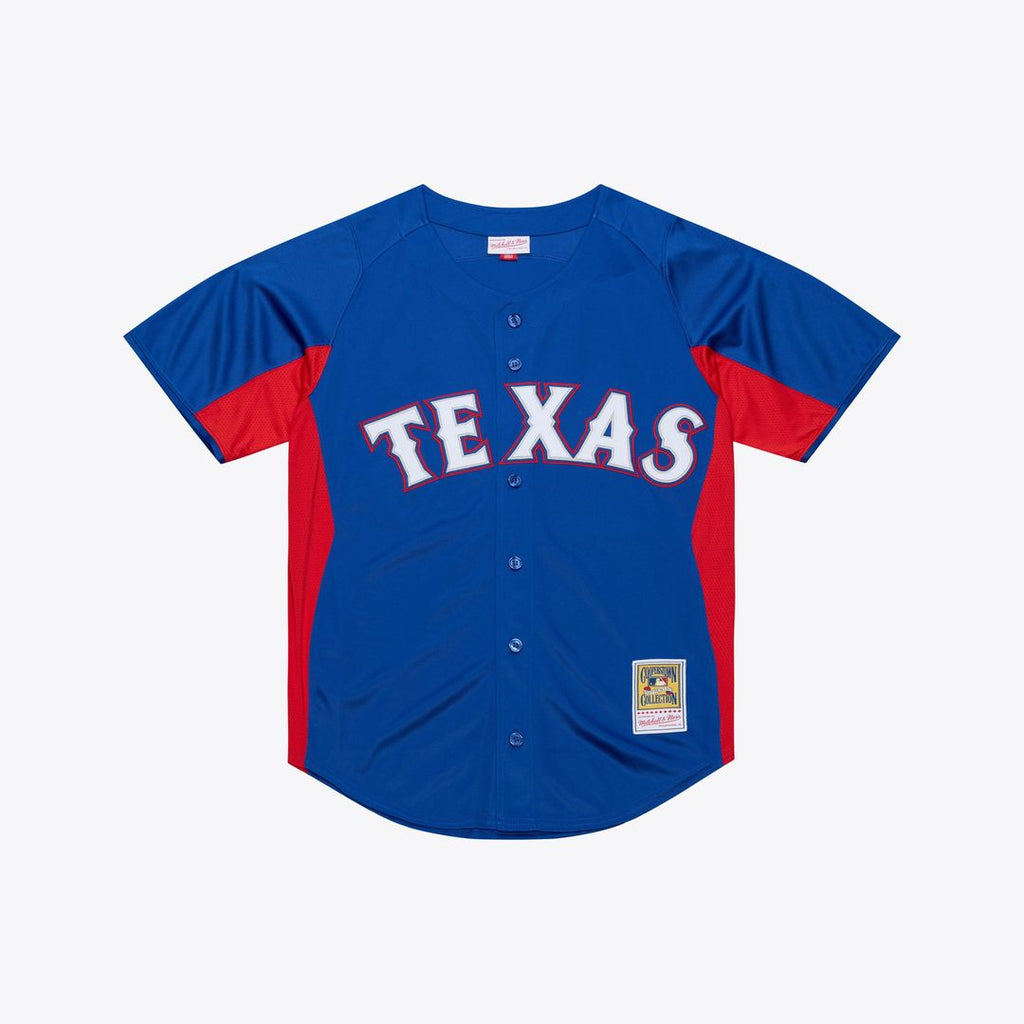 Men's Texas Rangers Adrian Beltre Royal Cooperstown Mesh Batting Practice Button-Up MLB Baseball Jersey - view 1