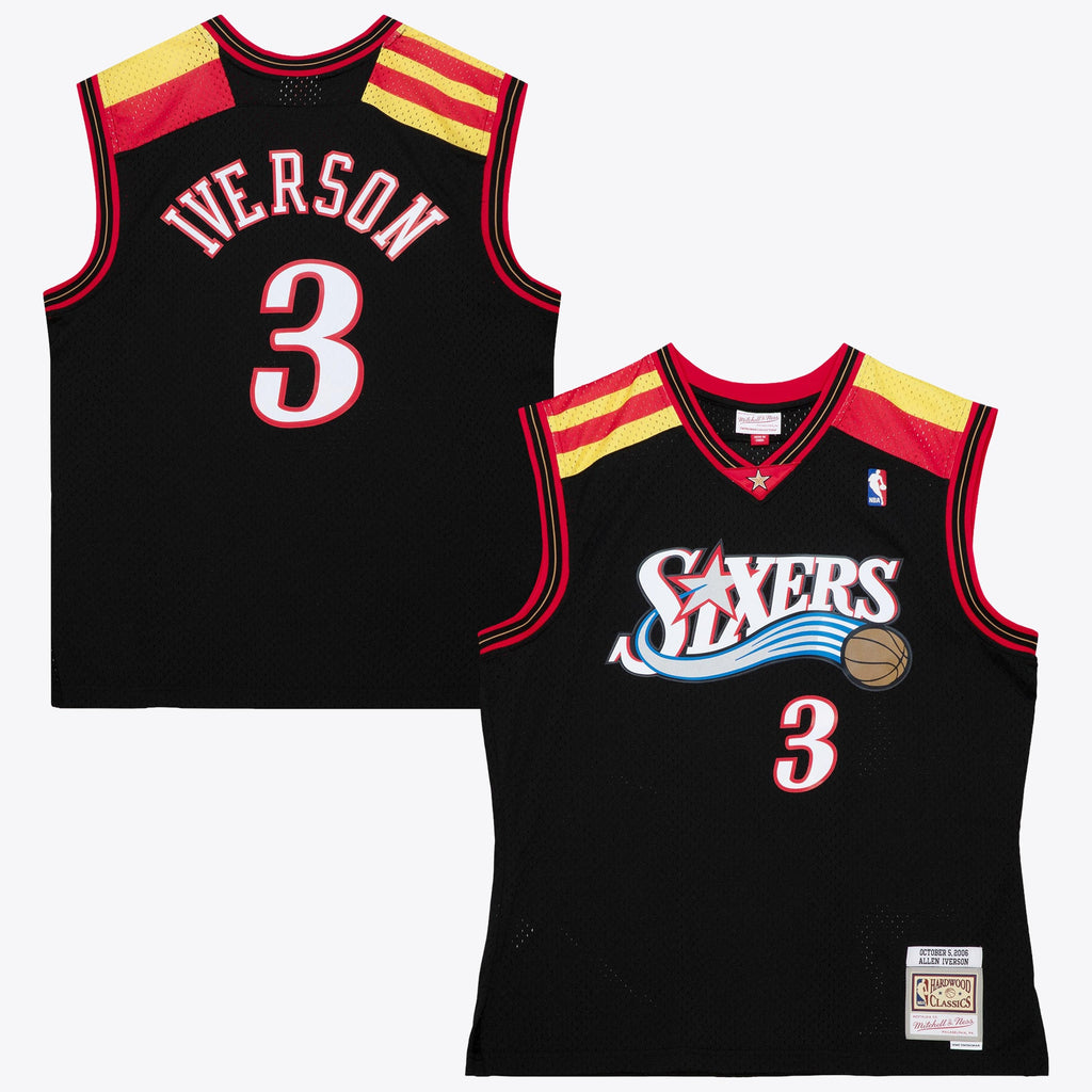 Men's Philadelphia 76ers Allen Iverson 2006 Alternate Spain NBA Basketball Jersey - Black - view 1
