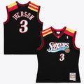 Men's Philadelphia 76ers Allen Iverson 2006 Alternate Spain NBA Basketball Jersey - Black - view 1