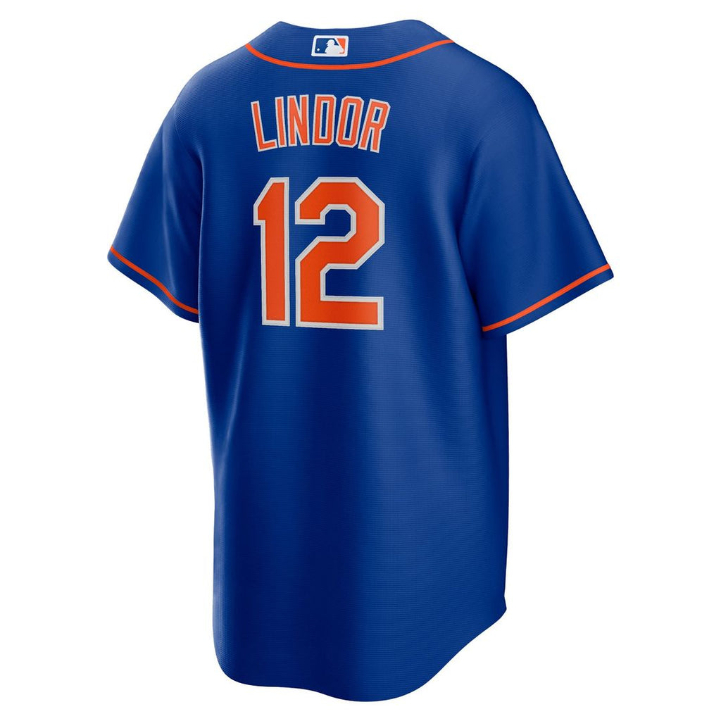 Men's New York Mets Francisco Lindor Royal Big & Tall Alternate Replica MLB Baseball Jersey - view 3