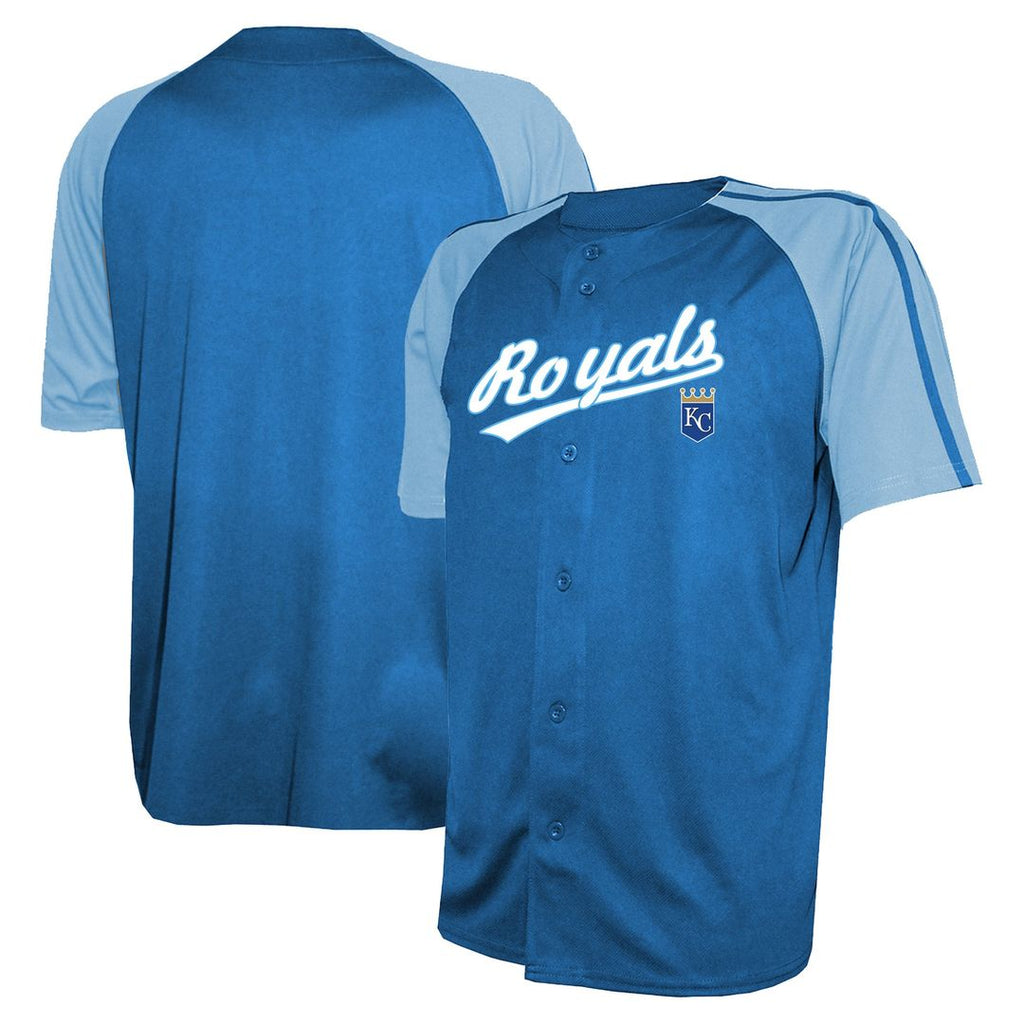 Men's Kansas City Royals Royal Team Raglan MLB Baseball Jersey - view 1
