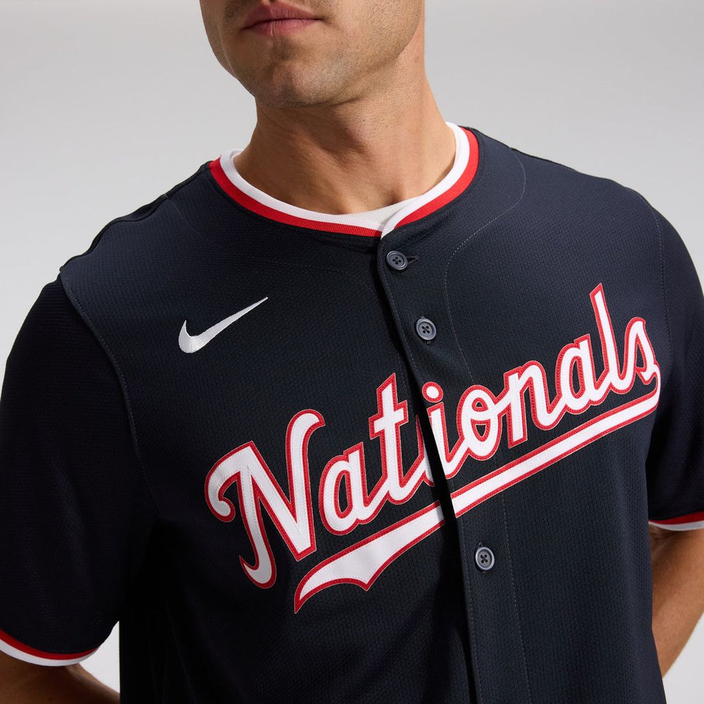 Men's Washington Nationals James Wood Navy Alternate Limited MLB Baseball Jersey - view 9