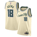 Unisex Kyle Kuzma Milwaukee Bucks 2025/26 City Edition Swingman NBA Basketball Jersey - Cream - view 1