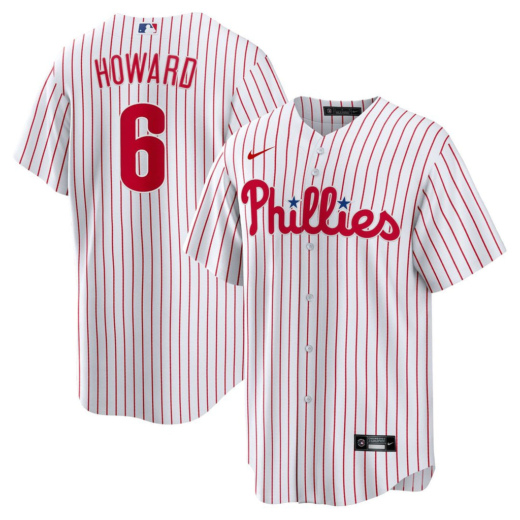 Men's Philadelphia Phillies Ryan Howard White Replica MLB Baseball Jersey - view 1