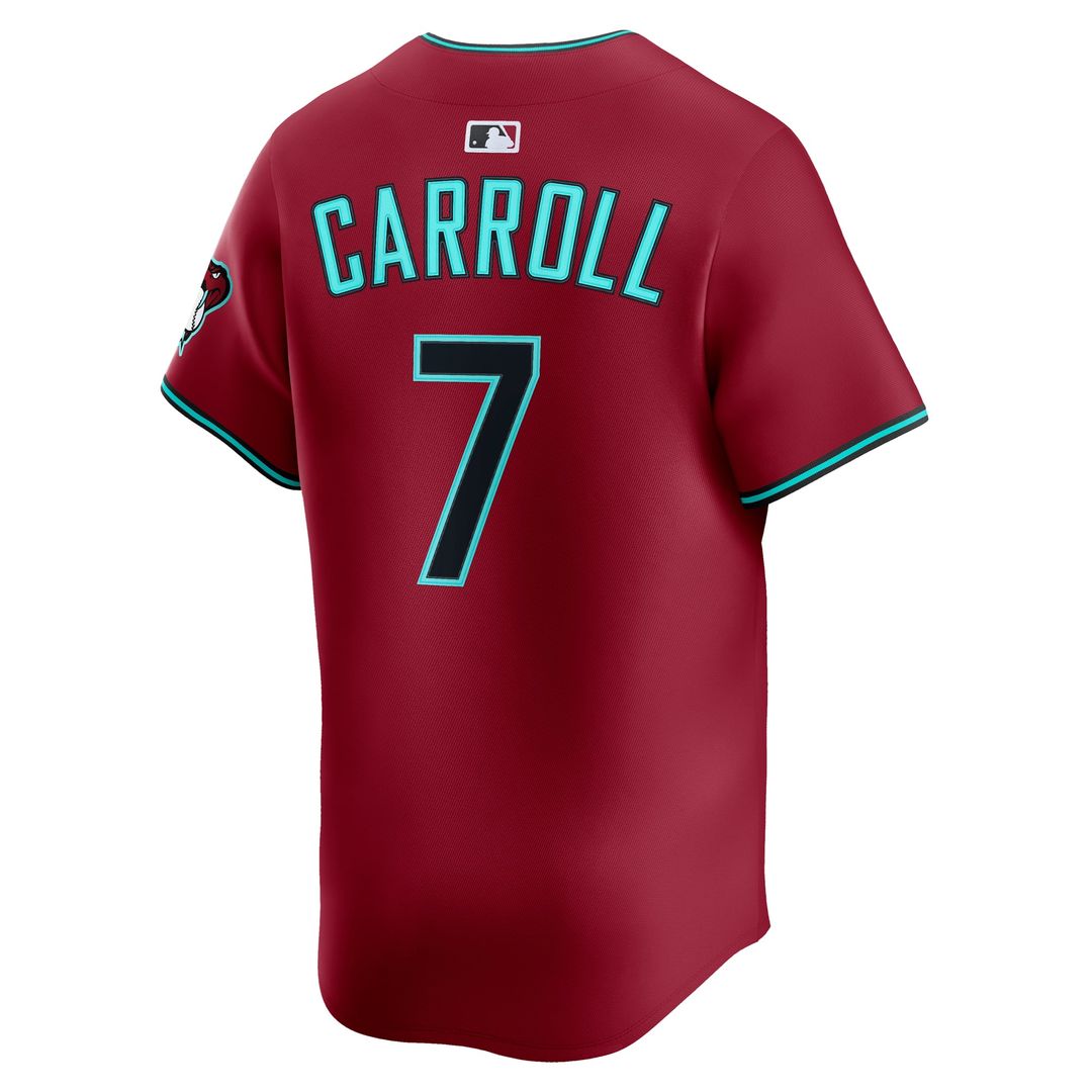 Men's Arizona Diamondbacks Corbin Carroll Red Alternate Limited MLB Baseball Jersey - view 6