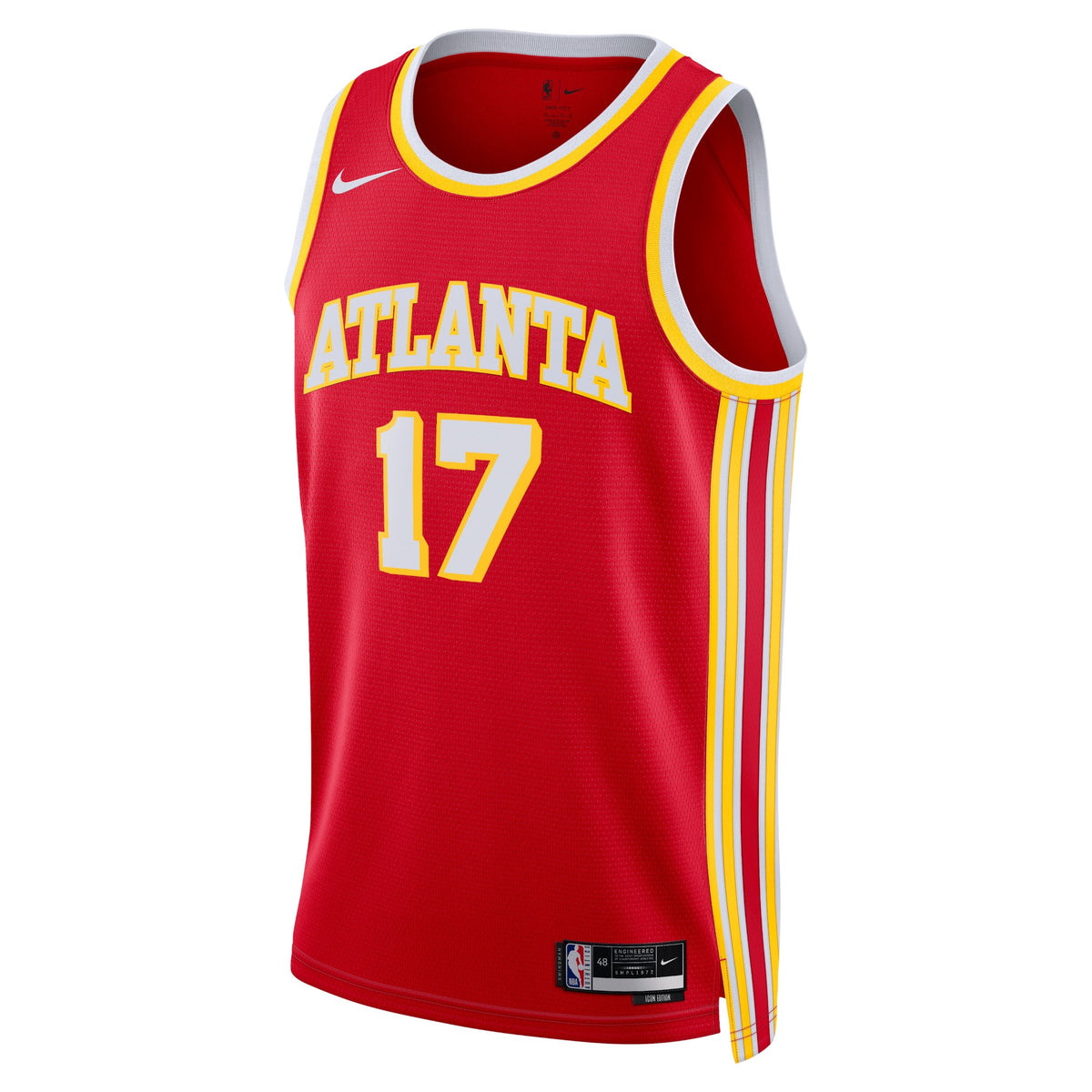 Unisex Onyeka Okongwu Atlanta Hawks Icon Edition Swingman NBA Basketball Jersey - Red - view 2