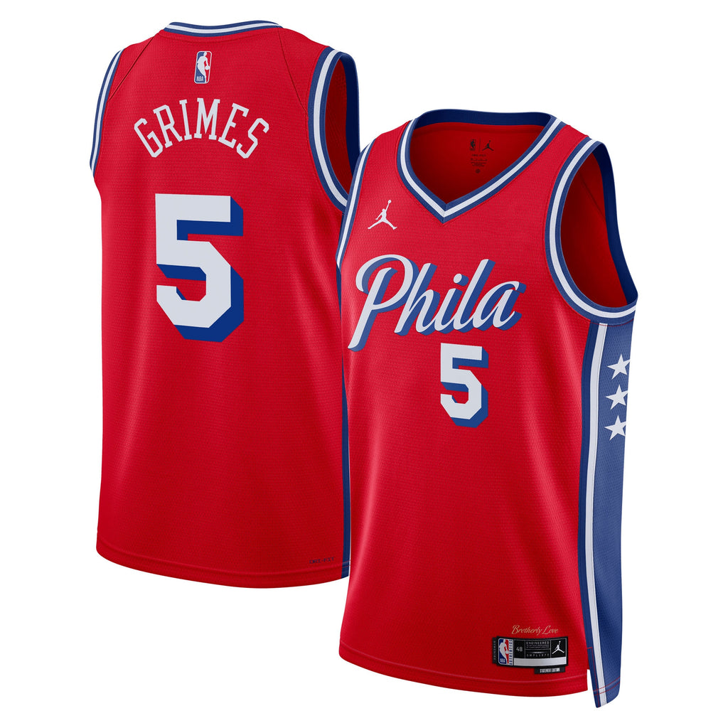 Unisex Quentin Grimes Philadelphia 76ers Statement Edition Swingman NBA Basketball Jersey - Red - view 1