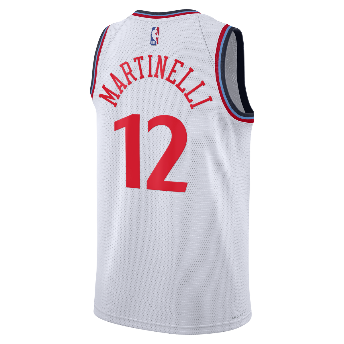 Unisex Nick Martinelli Los Angeles Clippers Replica Association Edition Swingman NBA Basketball Jersey - White - view 4