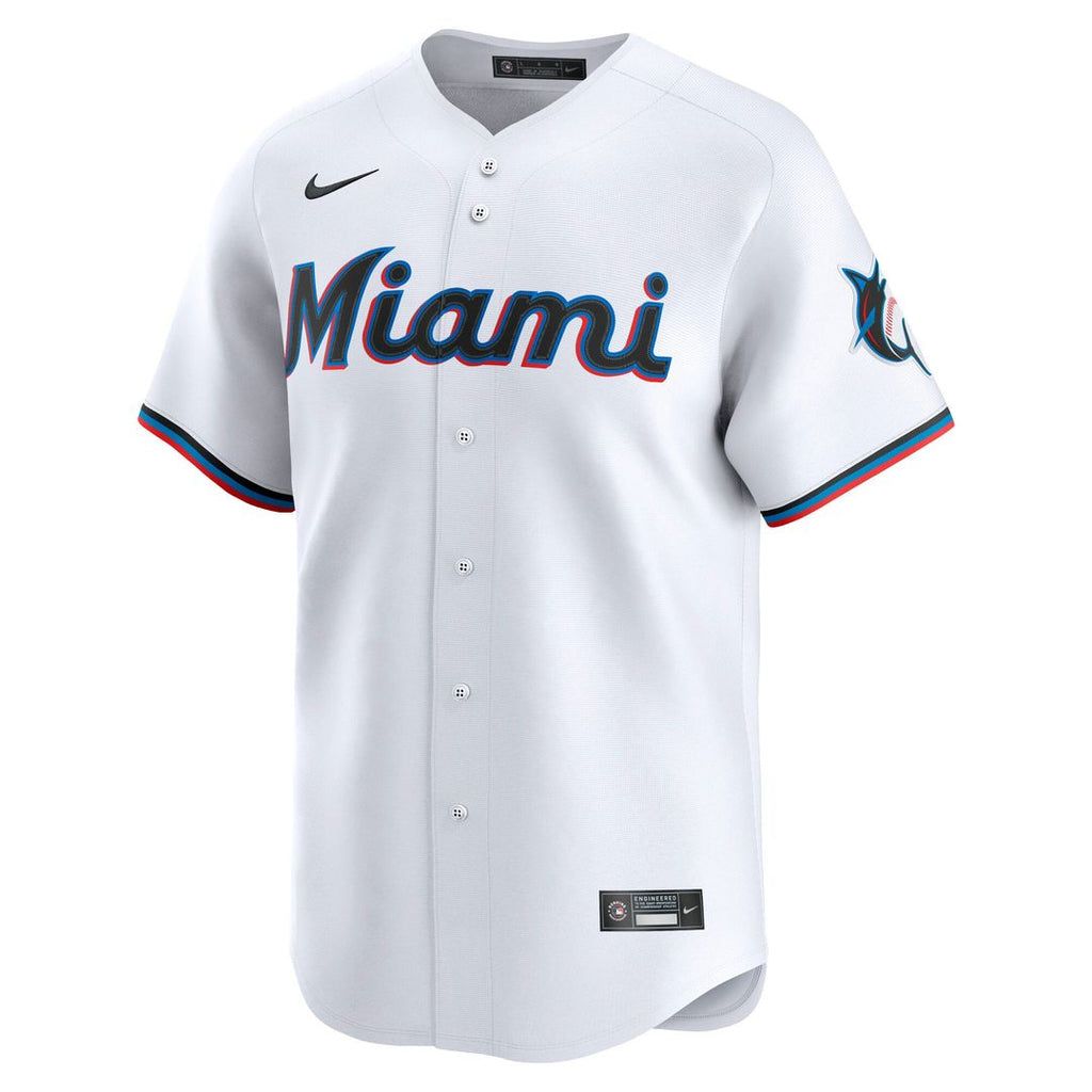 Men's Miami Marlins White Home Limited MLB Baseball Jersey - view 6