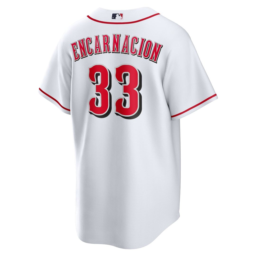 Men's Cincinnati Reds Christian Encarnacion-Strand White Home Replica MLB Baseball Jersey - view 3