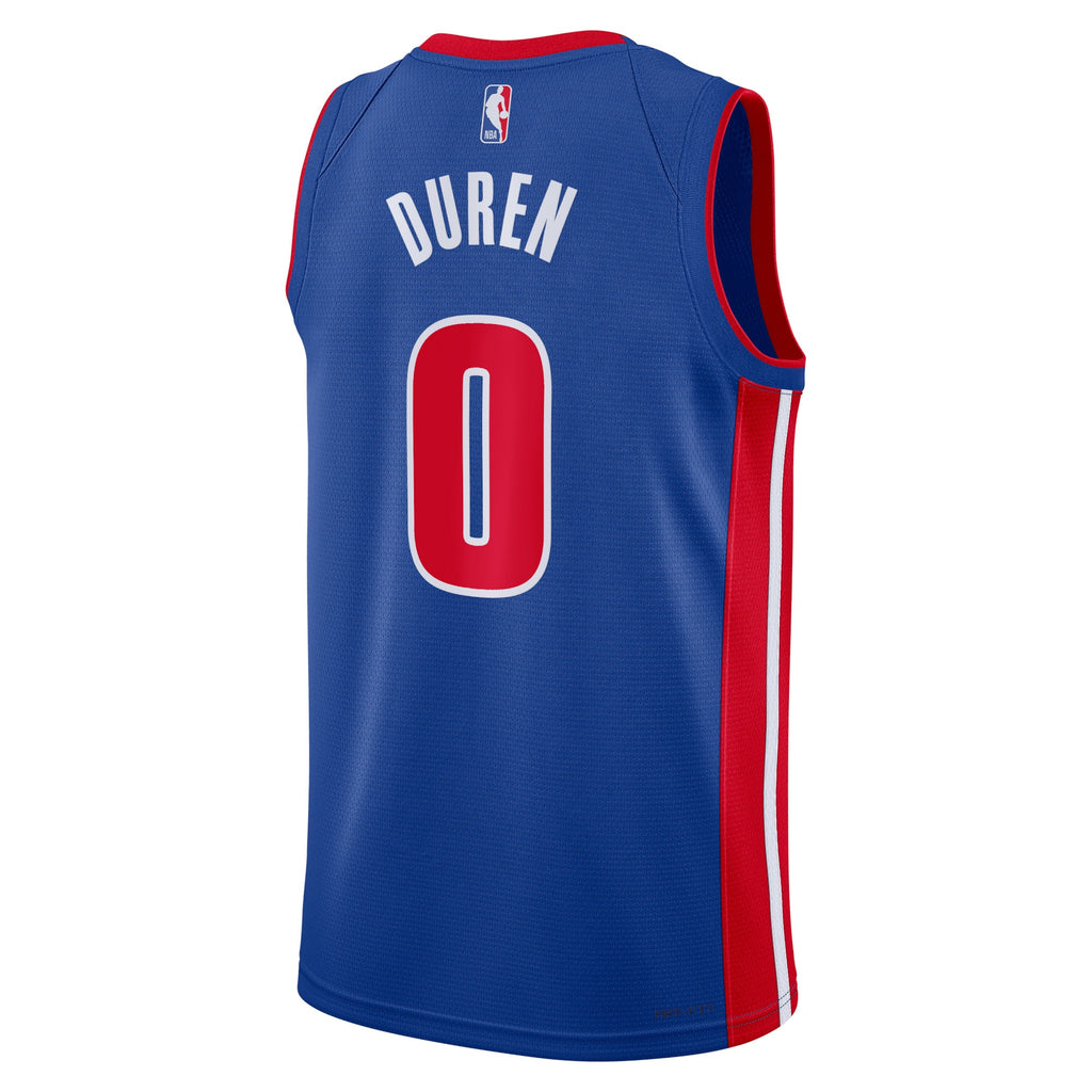 Unisex Jalen Duren Detroit Pistons Icon Edition Swingman NBA Basketball Jersey - Blue - view 3