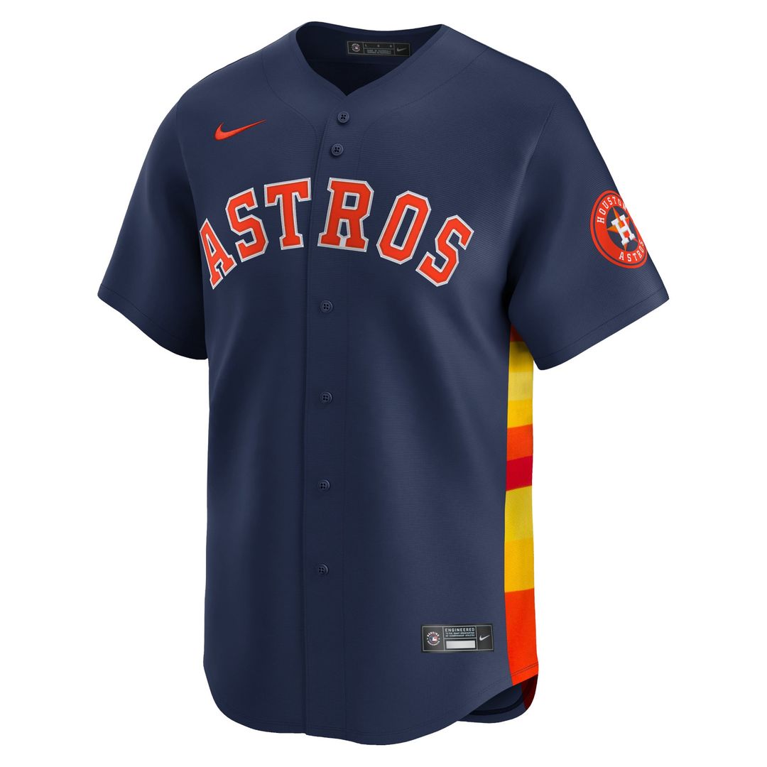Men's Houston Astros Jose Altuve Navy Alternate Limited MLB Baseball Jersey - view 2