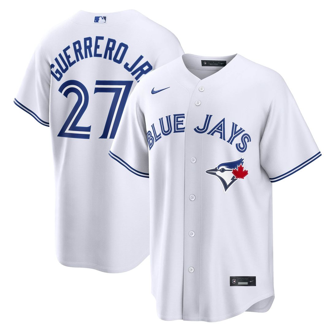 Men's Toronto Blue Jays Vladimir Guerrero Jr. White Home Replica MLB Baseball Jersey - view 1