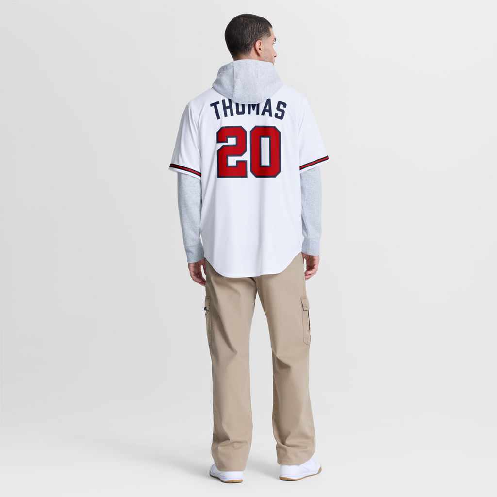 Men's Atlanta Braves Lane Thomas White Home Replica MLB Baseball Jersey - view 3