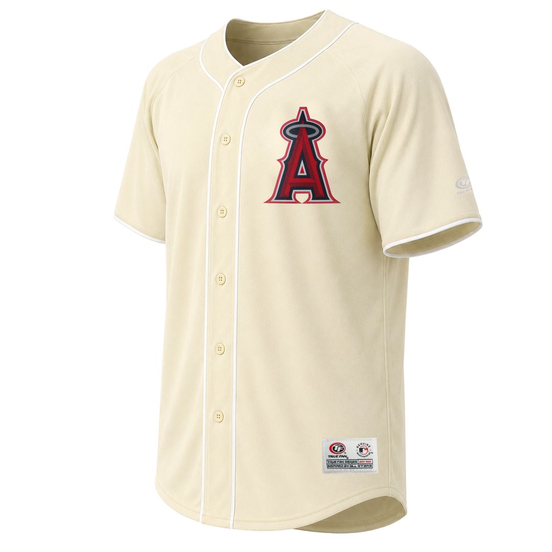 Men's Los Angeles Angels Cream Fashion MLB Baseball Jersey - view 2