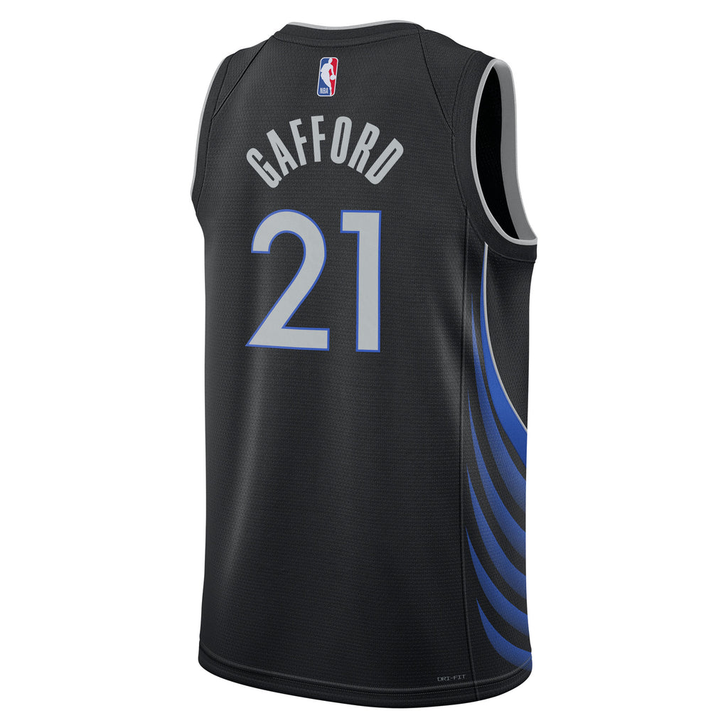 Unisex Daniel Gafford Dallas Mavericks 2025/26 City Edition Swingman NBA Basketball Jersey - Black - view 4