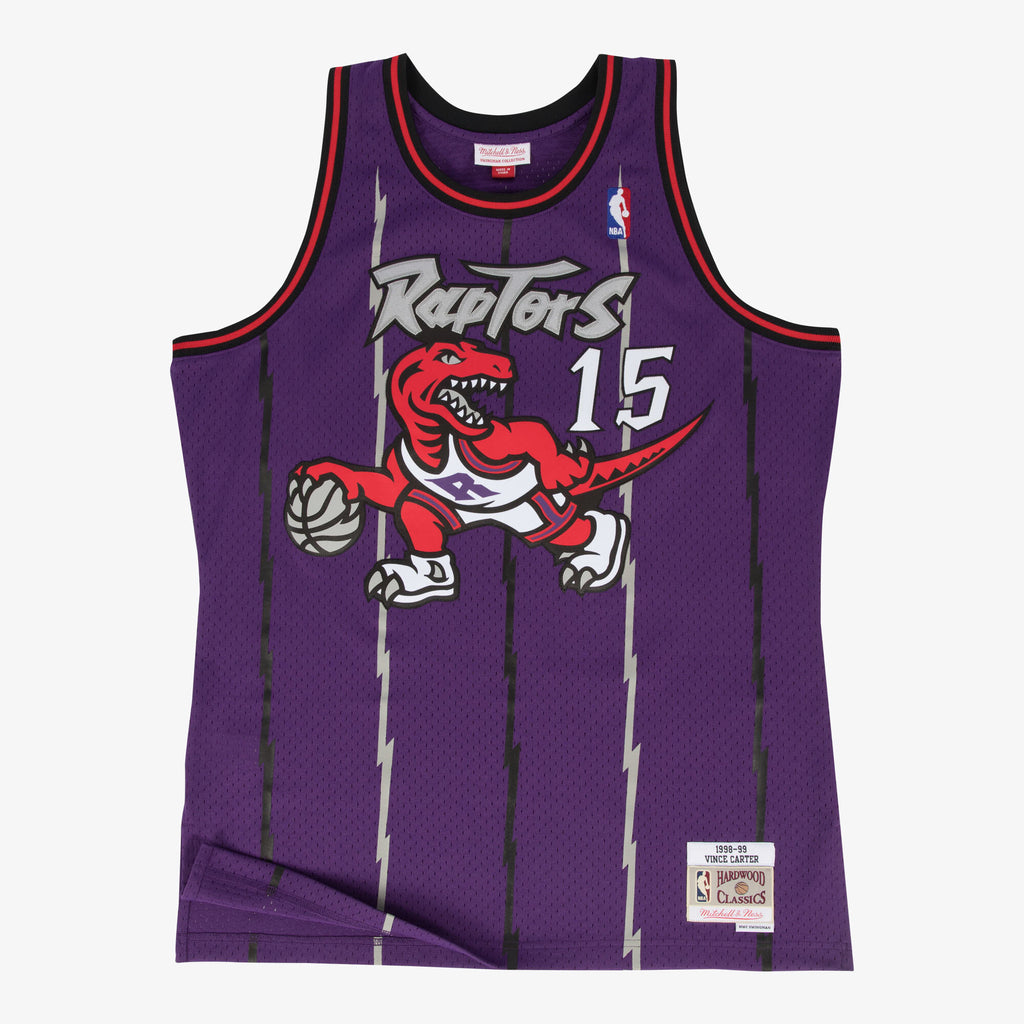 Men's Toronto Raptors Swingman NBA Basketball Jersey Road Vince Carter 1998-99 - view 2