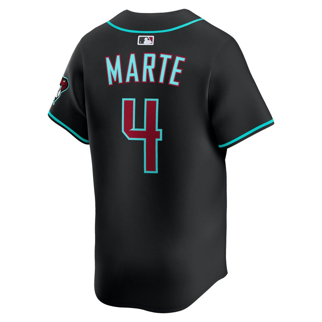 Men's Arizona Diamondbacks Ketel Marte Black Alternate Limited MLB Baseball Jersey - view 3
